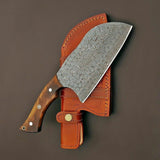 Custom Handmade Damascus Steel Claver Chef knife