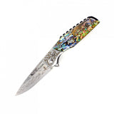 Custom Handmade Damascus Steel Folding Pocket Knife
