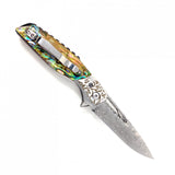 Custom Handmade Damascus Steel Folding Pocket Knife