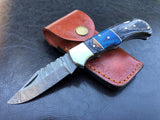 Handmade Damascus Custom Folding Pocket Knife