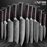XITUO 10PCS Kitchen Chef Knives set
