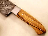 Vintage Damascus Steel Forged Chef Knife