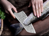 XITUO Damascus Steel Chef Knife + Knife Sharpener