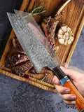 XITUO Damascus Steel Chef Knife + Knife Sharpener