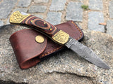 Damascus Steel Folding Pocket Knife