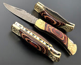 Damascus Steel Folding Pocket Knife