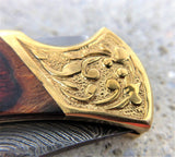 Damascus Steel Folding Pocket Knife