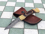 Damascus Steel Folding Pocket Knife
