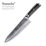 SUNNECKO Professional 8" Japanese Damascus Steel Chef Knife