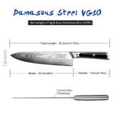SUNNECKO Professional 8" Japanese Damascus Steel Chef Knife
