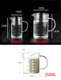 250ml/500ml/1000ml High Borosilicate Glass Measuring Cup