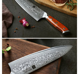 XINZUO 2PC Damascus Steel Professional Chef Knife