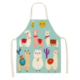 Printed Cotton Linen Aprons Kitchen Home Cooking