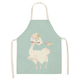 Printed Cotton Linen Aprons Kitchen Home Cooking