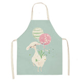 Printed Cotton Linen Aprons Kitchen Home Cooking