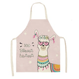 Printed Cotton Linen Aprons Kitchen Home Cooking