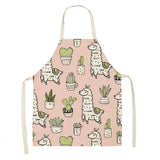 Printed Cotton Linen Aprons Kitchen Home Cooking