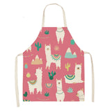 Printed Cotton Linen Aprons Kitchen Home Cooking