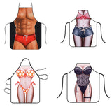 Funny 3D Kitchen Printed Sexy Men Aprons