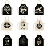 Cotton Letter Alphabet Kitchen Aprons For Women