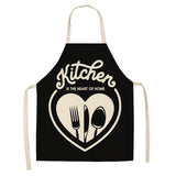 Cotton Letter Alphabet Kitchen Aprons For Women
