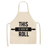 Cotton Letter Alphabet Kitchen Aprons For Women