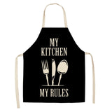 Cotton Letter Alphabet Kitchen Aprons For Women