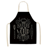 Cotton Letter Alphabet Kitchen Aprons For Women