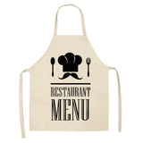 Cotton Letter Alphabet Kitchen Aprons For Women