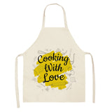 Cotton Letter Alphabet Kitchen Aprons For Women