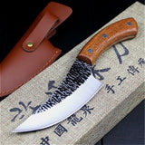 24.5cm hand forged chef Tang with Leather Case