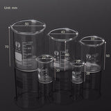 5Pcs Glass Beaker Measuring Cup Set