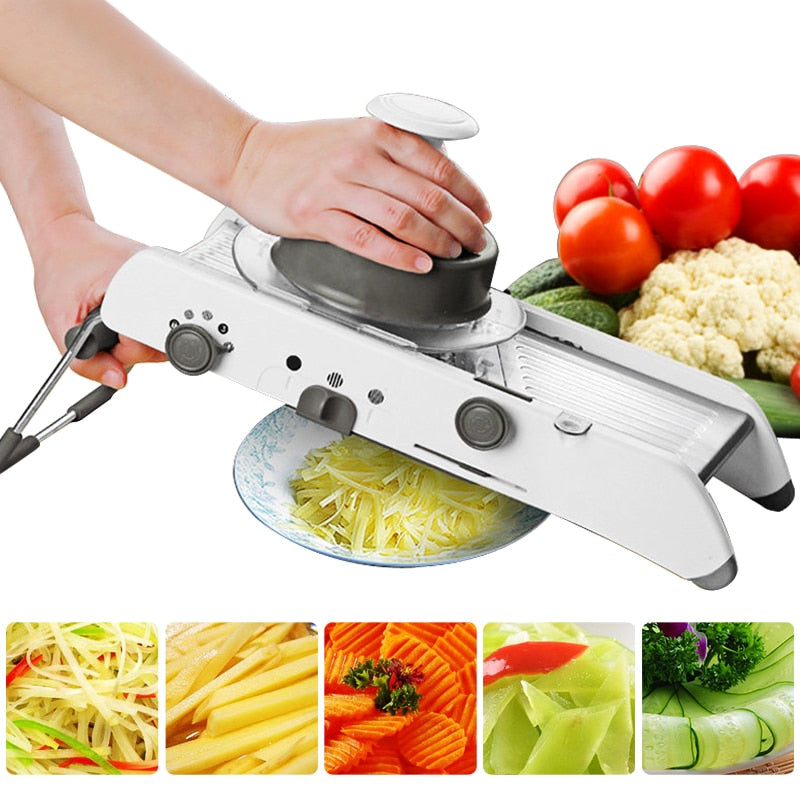 Master Pro Mandoline Food Slicer 38cm Adjustable 1-9mm Vegetable Cutter  Julienne for sale online