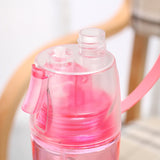 Solid Plastic Spray Cool Summer Sport Water Bottle