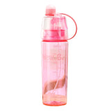 Solid Plastic Spray Cool Summer Sport Water Bottle