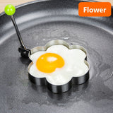 Stainless Steel 5 Style Fried Egg Pancake Shaper Omelets Mold Rings