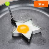 Stainless Steel 5 Style Fried Egg Pancake Shaper Omelets Mold Rings