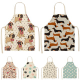 Dogs Printed Kitchen Apron for Woman