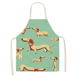 Dogs Printed Kitchen Apron for Woman