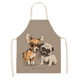 Dogs Printed Kitchen Apron for Woman