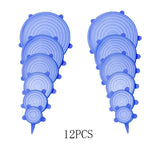 6/12pcs Silicone Stretch Lids Universal Bowl Pot Lid