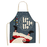 Christmas Cotton Linen Kitchen Aprons for Women
