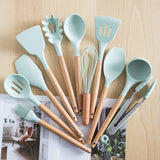 Silicone Cooking Utensils Set Non-Stick Spatula Cooking Tools Set