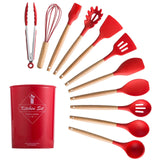 Silicone Cooking Utensils Set Non-Stick Spatula Cooking Tools Set