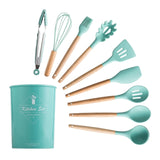 Silicone Cooking Utensils Set Non-Stick Spatula Cooking Tools Set