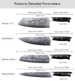 Japanese Damascus Kitchen Chef Knife Set
