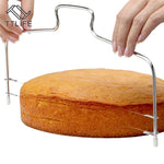 Double Line Adjustable Stainless Steel Cake Cut Slicer Device