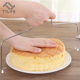 Double Line Adjustable Stainless Steel Cake Cut Slicer