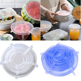 6/12pcs Silicone Stretch Lids Universal Bowl Pot Lid