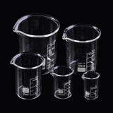 5Pcs Glass Beaker Measuring Cup Set